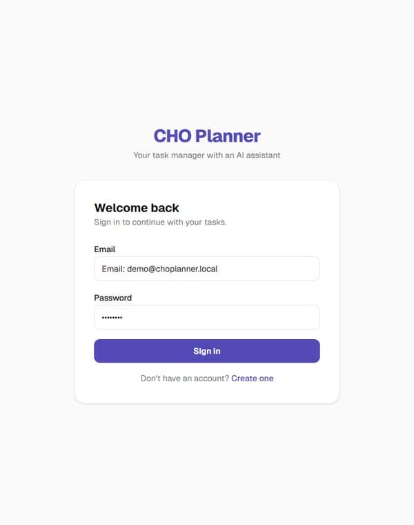 CHO Planner